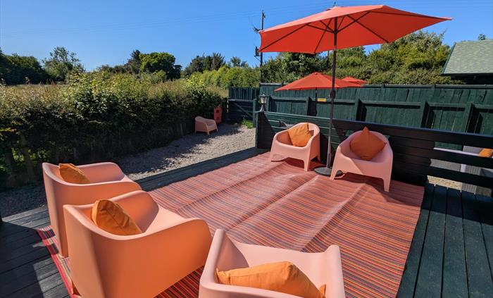 Mam cabin outside seating area